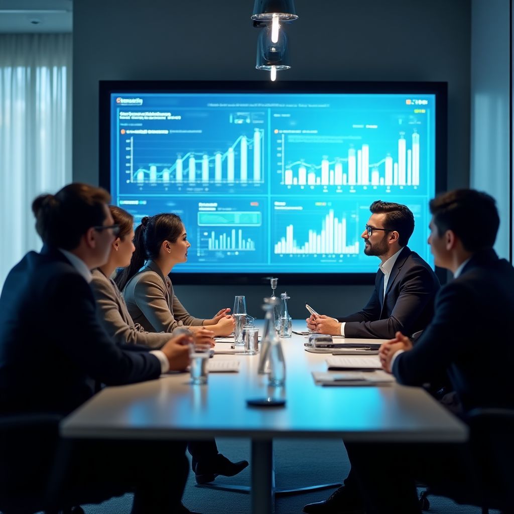 Equipo de FinanConsult en reunión estratégica